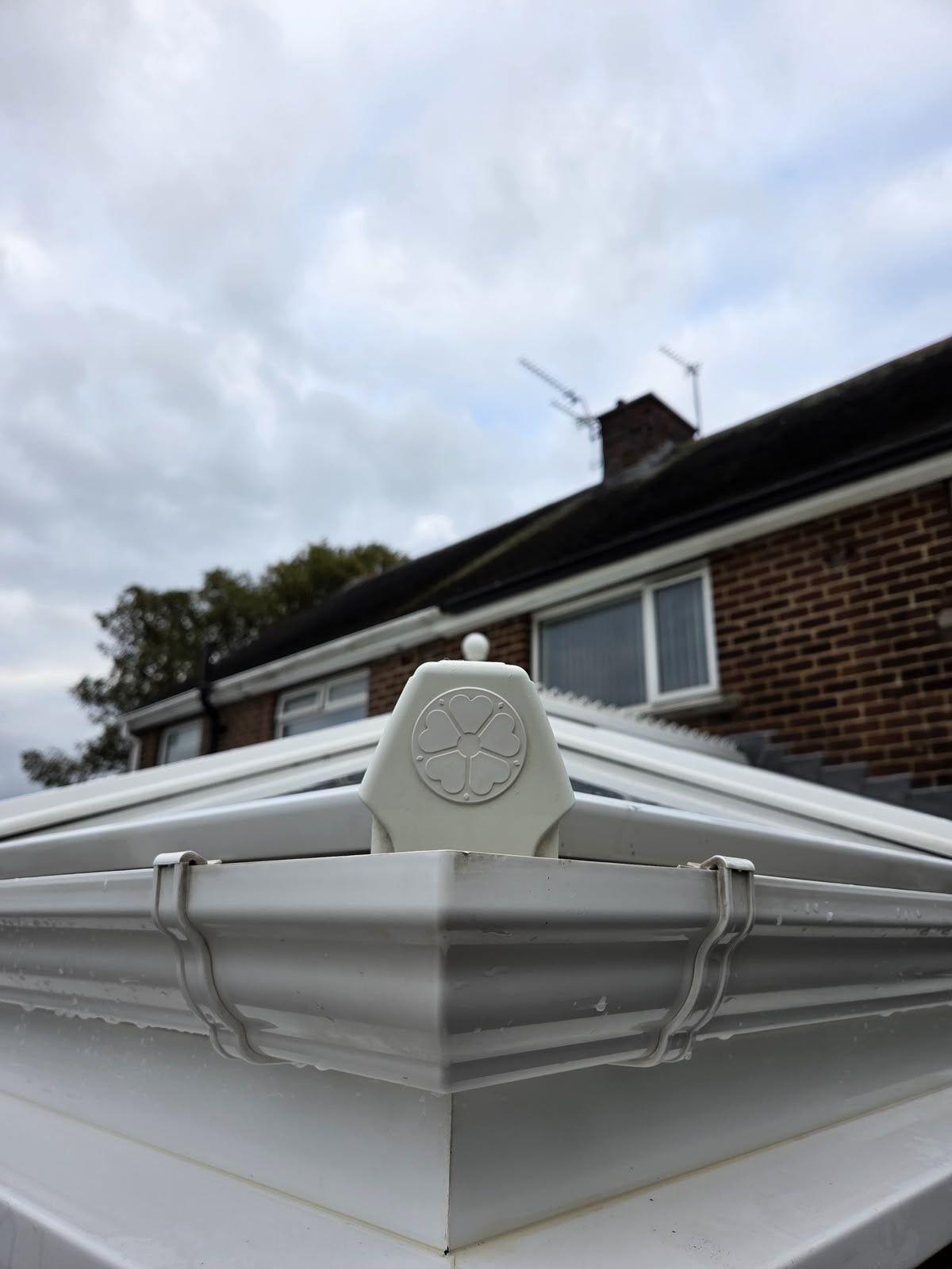 Conservatory roof and gutter